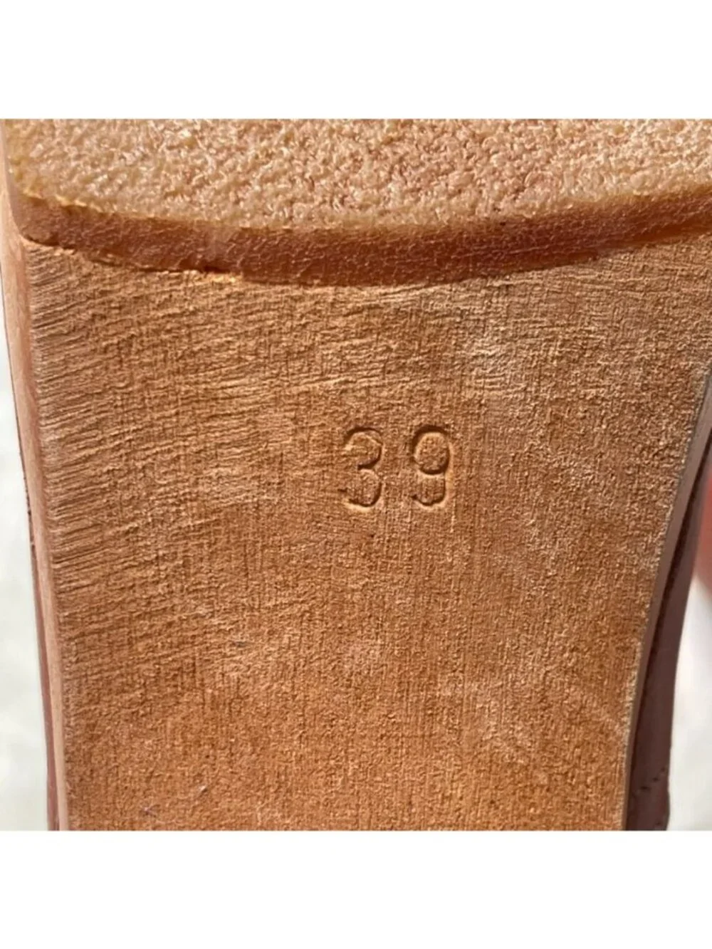 Swedish Hasbeens New Jodhpur Cognac Leather Clog Boots Wood Heel Size 39 / US 9 - Picture 14 of 14